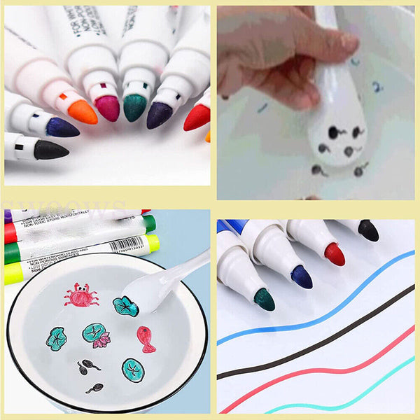 8pc Magical Water Painting Pen Magic Doodle Drawing Pens Multicolor Child Gift