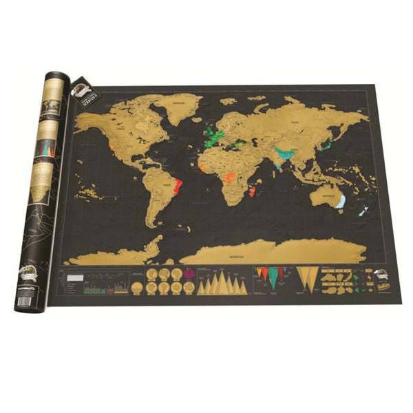 New Deluxe Large Scratch Off Map Personalised World Map Travel Atlas Travel Gift