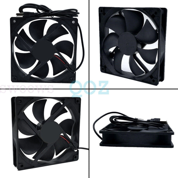 2PCS Computer PC CPU Cooling Silent  Exhaust Fan Highspeed 120mm USB 5V Case