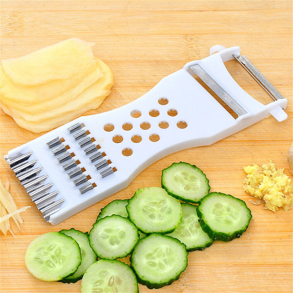 Vegetable Grater 5 in 1 Hand Held Julienne Cutter Potato Fruit Slicer Peeler