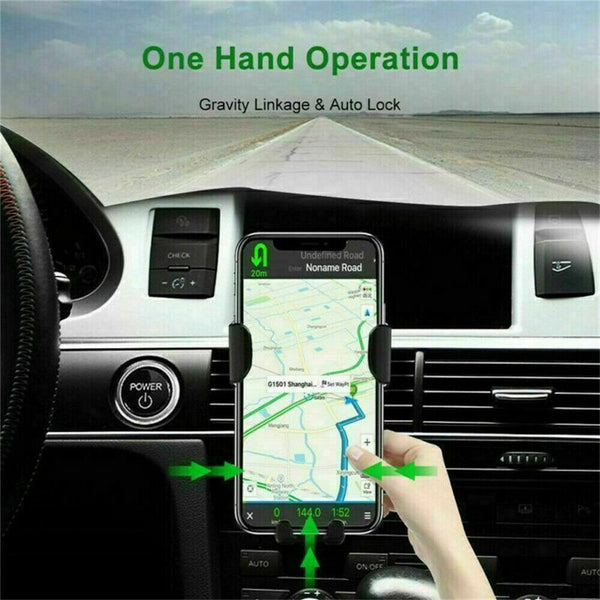 Wireless Fast Charging 10W Car Charger 2 in 1 Mount Holder For Mobile Phone