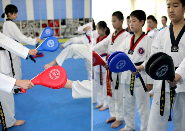 Taekwondo Kick Pads Double Kick Strike Kickboxing Training Combat Target Paddles