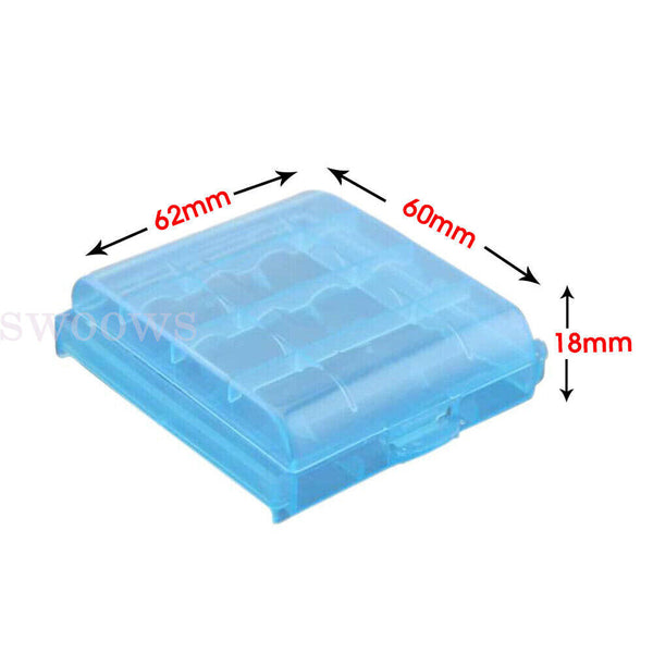 4x Plastic AA AAA Battery Box Storage Case Cover Batteries Holder Organizer