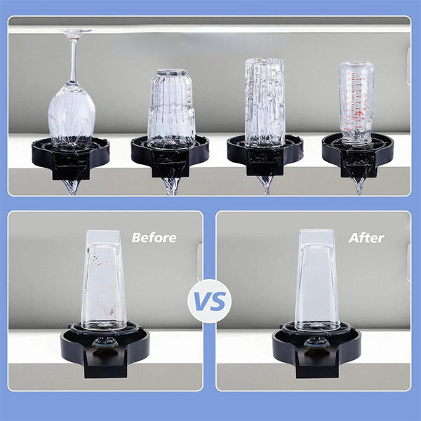 Kitchen Sink Glass Rinser Bottle Washer Cup Cleaner Bar Pitcher Rinser For CafeS