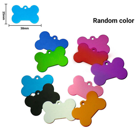 20PCS Pet Tags Blank Dog Collar Accessories Personalised Cat Puppy Name ID Tag