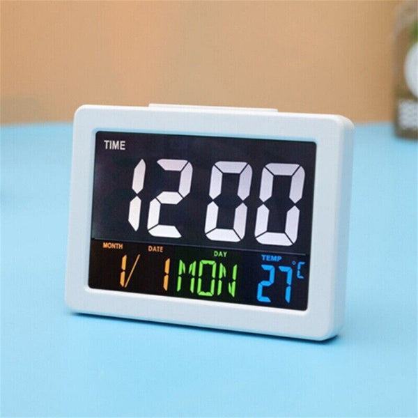 Digital Home Large Big Jumbo LED Wall Desk Clock With Calendar Temperature Clock