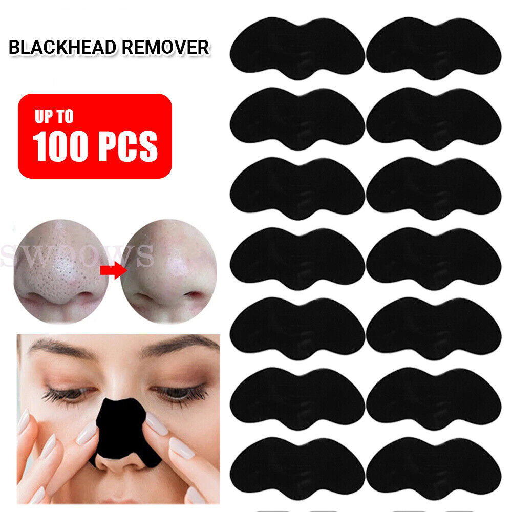 Up 100x Blackhead Remover Strips Face Clean Deep Pore Peel Off Sticker Acne Mask