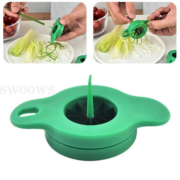 Onion Fruit Vegetable Scallion Cutter Shred Silk Chopped Onion Slicer w/ GIFT