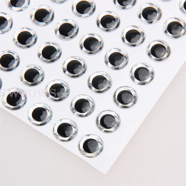 100pcs Holographic Fishing Lure Eyes 3D Fish Eyes Artificial Fish Eyes DIY Eyes