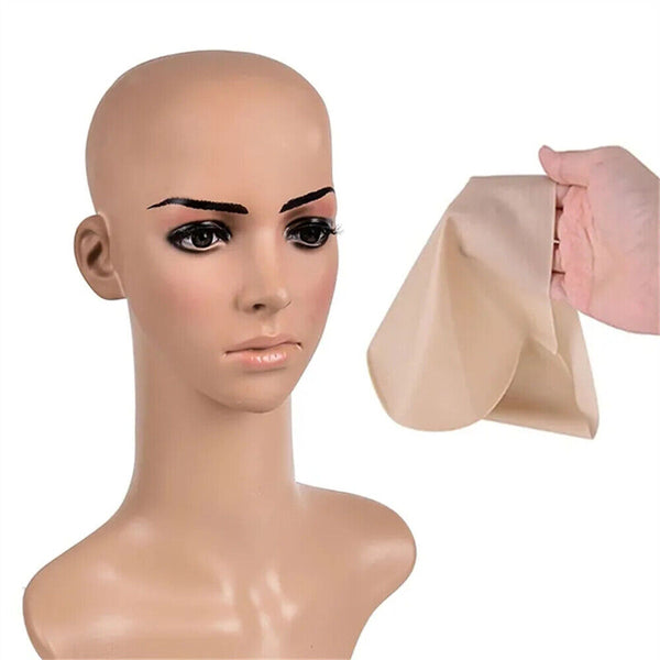 Rubber Bald Skin Head Unisex Funny Skinhead Dress Fancy Costume Latex Wig Cap