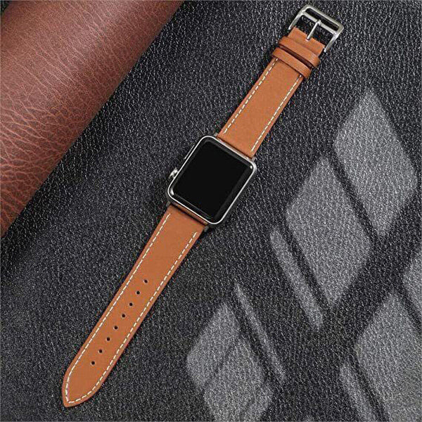 NEW Hermès Leather Strap for Apple iWatch Band Series 9 8 7 6 5 4 3 SE 45 44 41