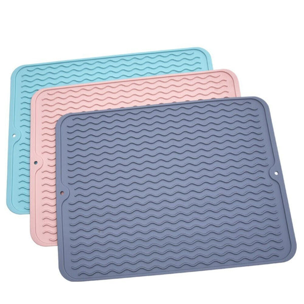 Silicone Sink Drying Mat Heat Resistant Kitchen Rectangle Non Slip Board Pad AU