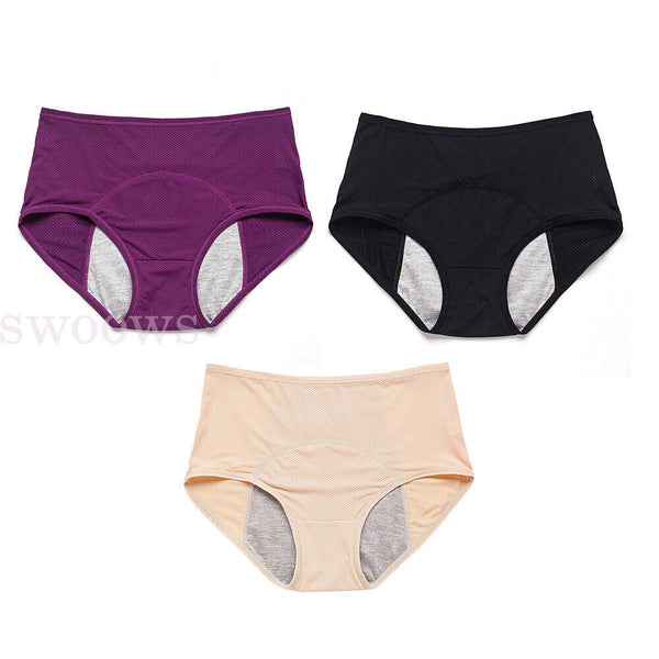 Pants Menstrual Pants Underwear Mesh Leakproof High Waist Protective for Women