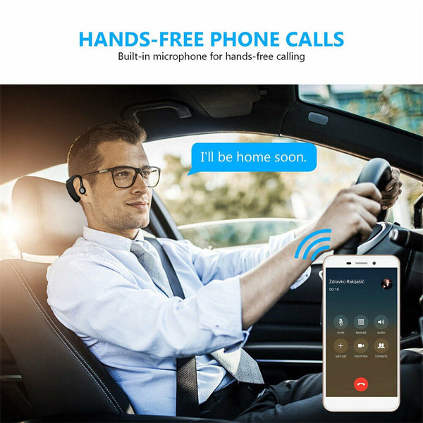 Wireless Bluetooth Earpiece Earphone In-Ear Single Earphones Handsfree Headset