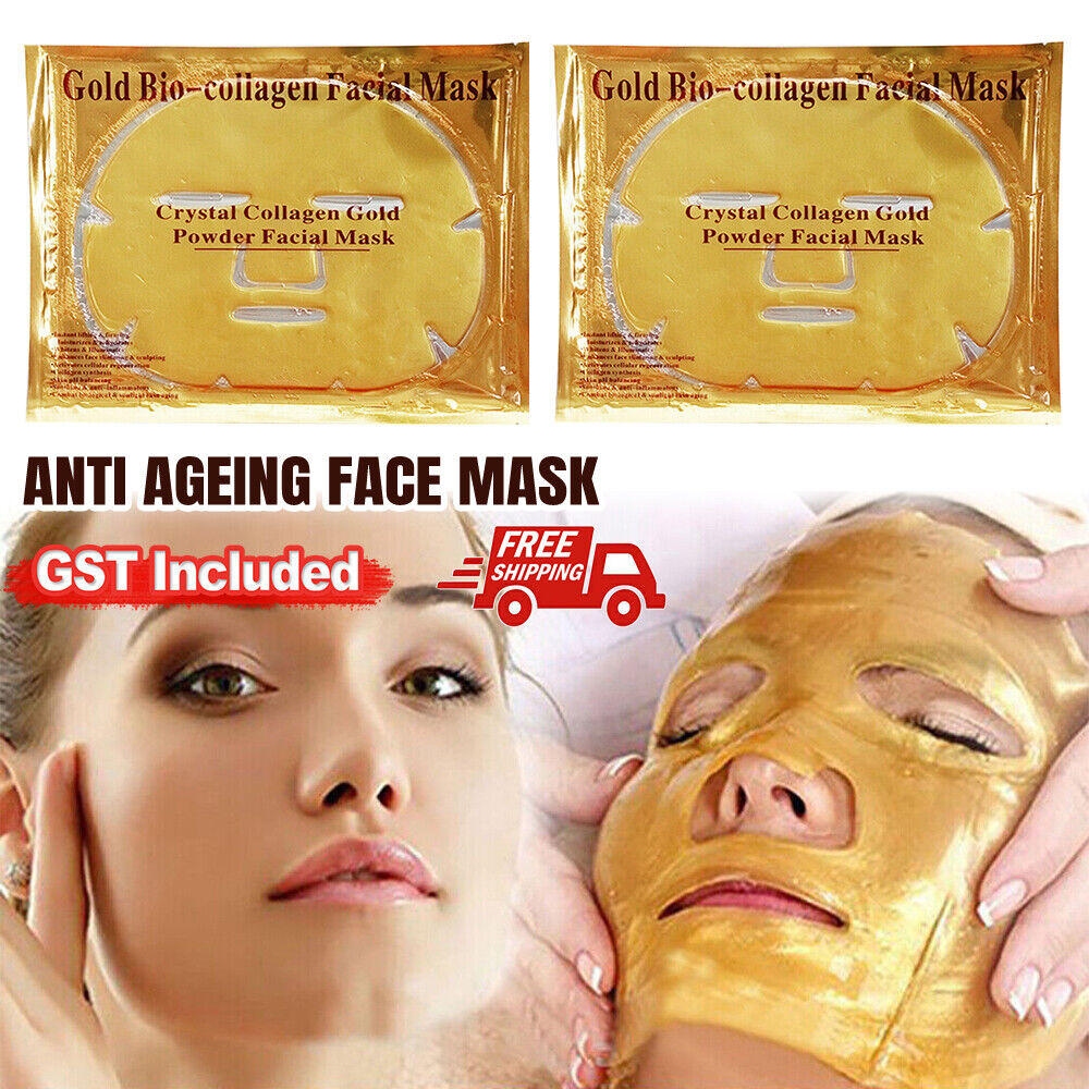 1-10x Anti Ageing Face Mask Gold Bio-Collagen Anti Wrinkle Face Mask Skin Care