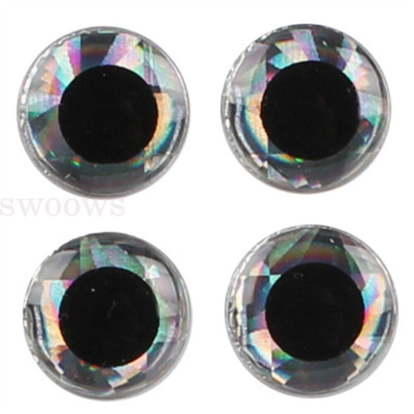 100pcs Holographic Fishing Lure Eyes 3D Fish Eyes Artificial Fish Eyes DIY Eyes