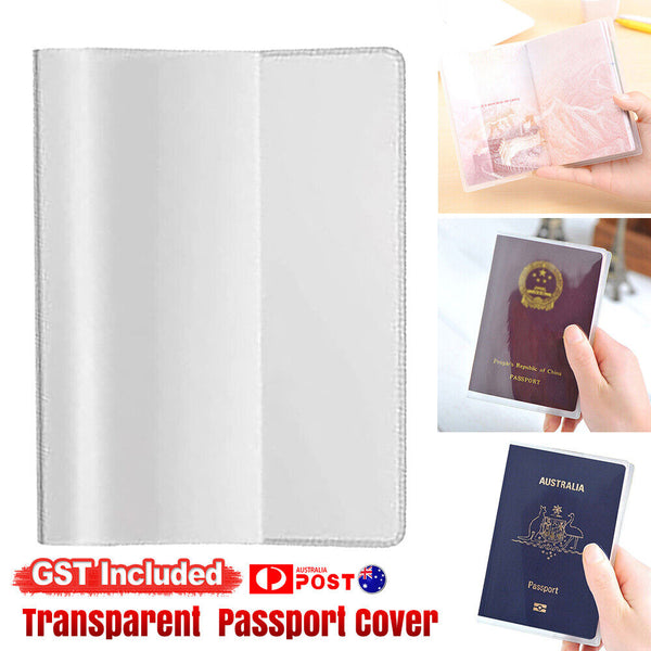 Passport Cover Transparent Clear Protector Travel Holder Organizer Carry Case