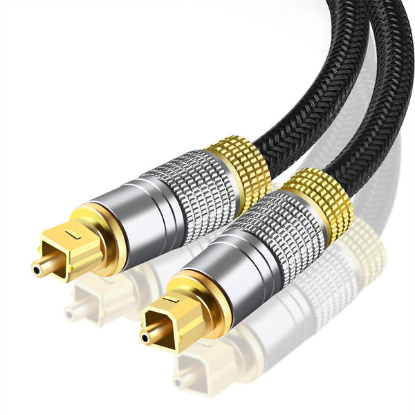 Ultra Premium Toslink Optical Fibre Cable Gold Plated Digital Audio Lead Cord