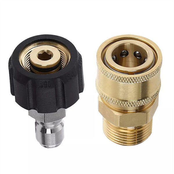 5000PSI M22-Swivel Pressure Washer Hose Adapter 3/8 Quick Connect Fittings