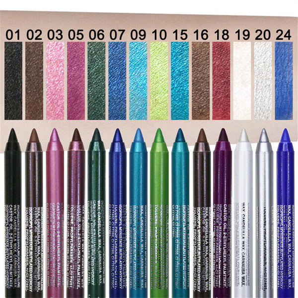 NEW Colorful Eyeliner Pencil Eye Liner Gel Pens Long Lasting Waterpoof  AU