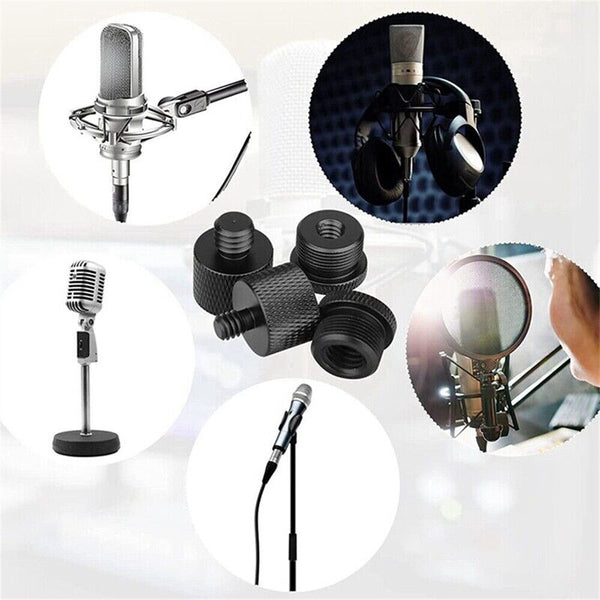 8Pcs Mic Thread 3/8 Mic Screw Adapters Adapter Kit 5/8 to 1/4 to 5/8 Mic Stand