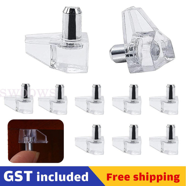 10/20/40/100Pcs 5mm Shelf Pins Clear Support Pegs Cabinet Shelf Pegs Clips AU