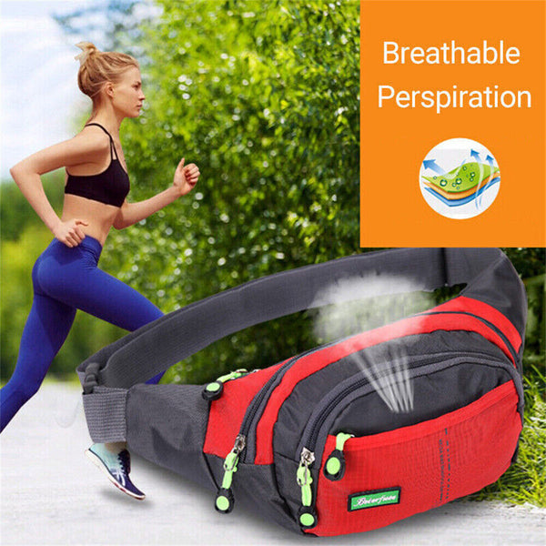 Mens Waterproof Running Belt Bum Waist Pouch Fanny Pack Camping Sport Hiking Bag