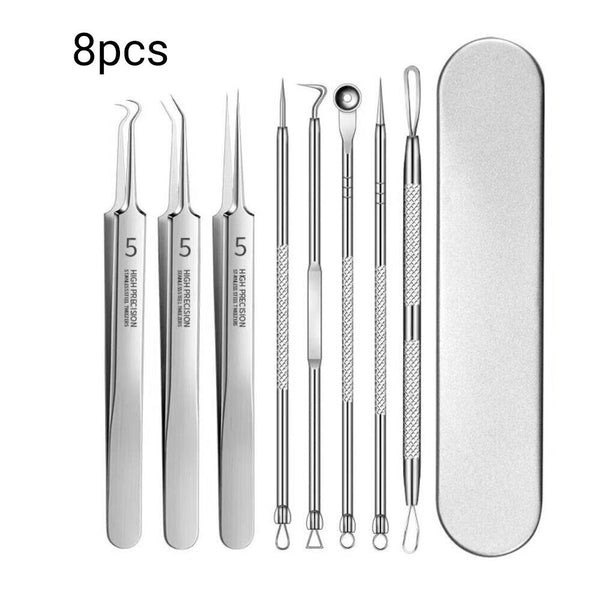 UP15Closing Beauty Salon Cell Clip Blackhead Tweezers Pimple Remover Acne Needle