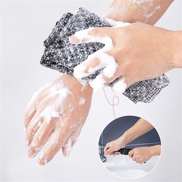 Exfoliating Washcloth Back Scrubber Shower Men Foam Bath Towel, Ultra-Long