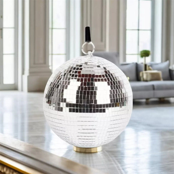 Revolving Mirror Ball Motor Battery Operated Disco Party Windchime Rotating19cm