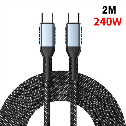 240W USB C To Type C Cable Fast Charging Data for Samsung MacBook Laptop 2M AU