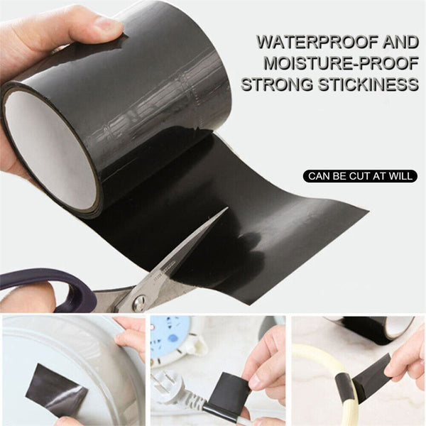 1/2x 1.5M Waterproof Tape Super Strong Stop Leak Repair Leakage Flex Seal Fiber