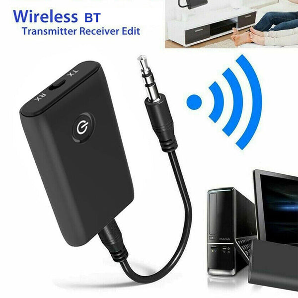 1/2X Bluetooth 5.0 Transmitter Receiver 2 in 1 Wireless Audio Aux Adapter 3.5mm