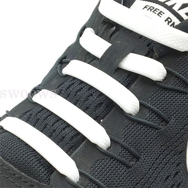 No Tie Elastic Silicone Shoe Laces Shoelaces Sneakers Sports Child/Adult/Unisex