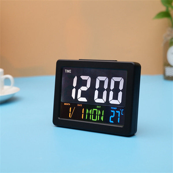 Digital Home Large Big Jumbo LED Wall Desk Clock With Calendar Temperature Clock