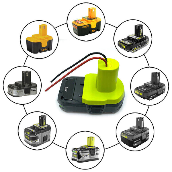 Power Wheels adapter for Ryobi One+ 18V Lithium Ion Battery Dock Power Connector