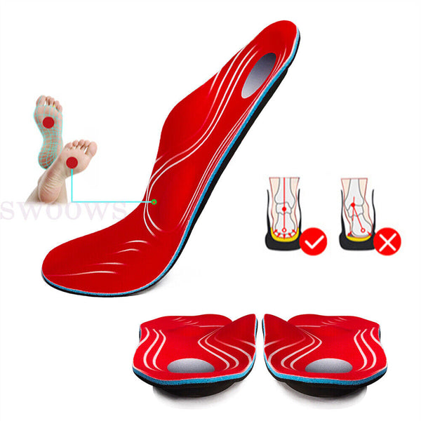 Orthotic Insoles Insert Shoes High Arch Support Plantar Flat Feet Fasciitis Foot