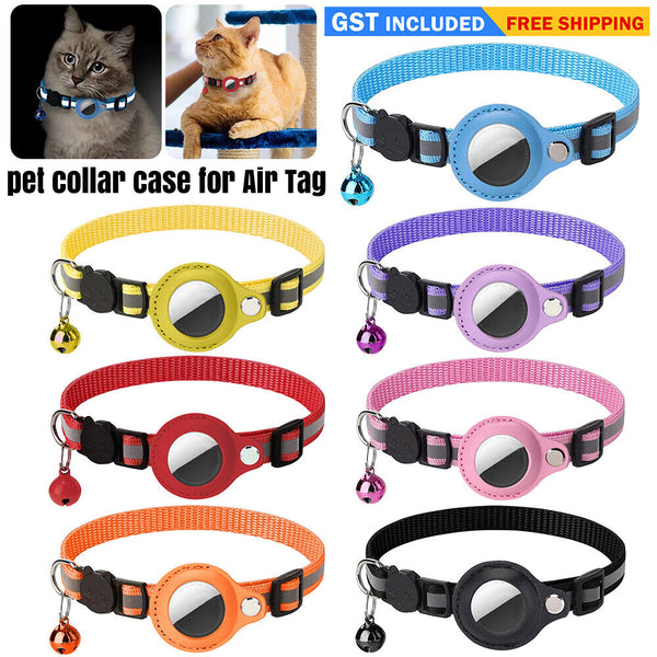 1/2x Cat Dog Collar GPS Anti-lost Tracking Pet Collar Case For Air Tag Apple