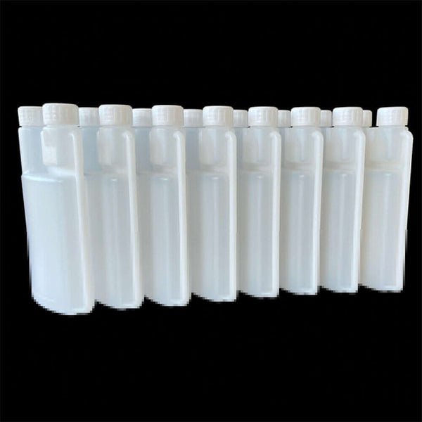 1/10x 3 Sizes Plastic Twin Chamber Bottle &Tamper Evident Cap Liquid Bottle