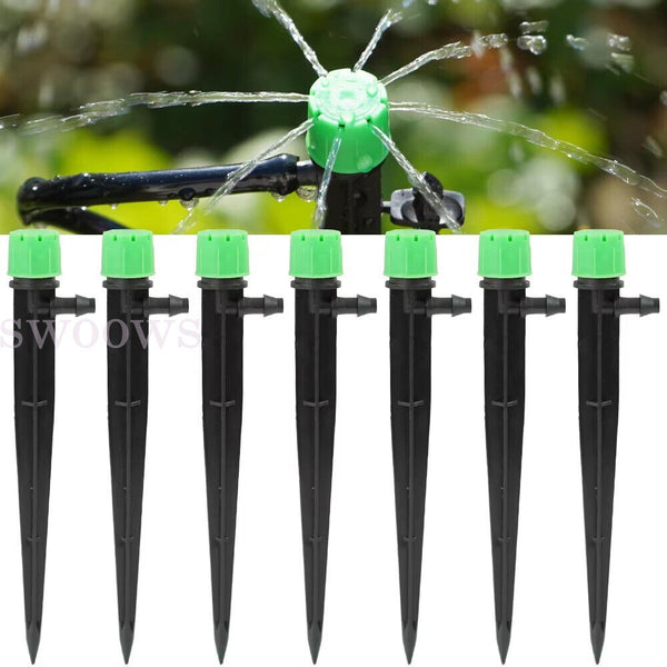 UP 100X Adjustable Water Flow Irrigation Drippers Sprinkler Emitter Drip System