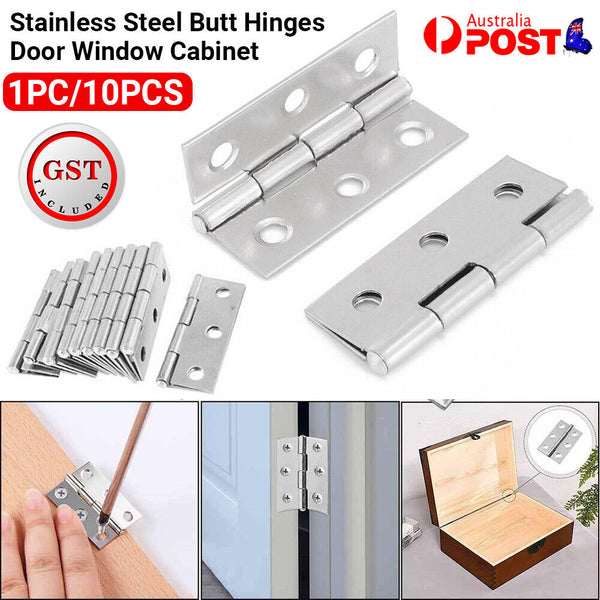 UP TO 20Pcs Stainless Steel Butt Hinges Door Window Cabinet Bearing Hinges new