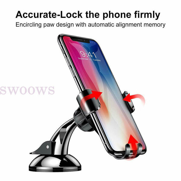 Phone Holder For Baseus 360° Car Mobile Cell Gravity Dashboard Suction Mount Sta