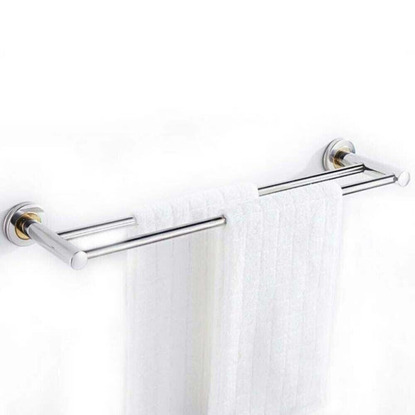 40/50cm Single Double Towel Rail Rack Holder Wall Mounted Bathroom Kitchen AU