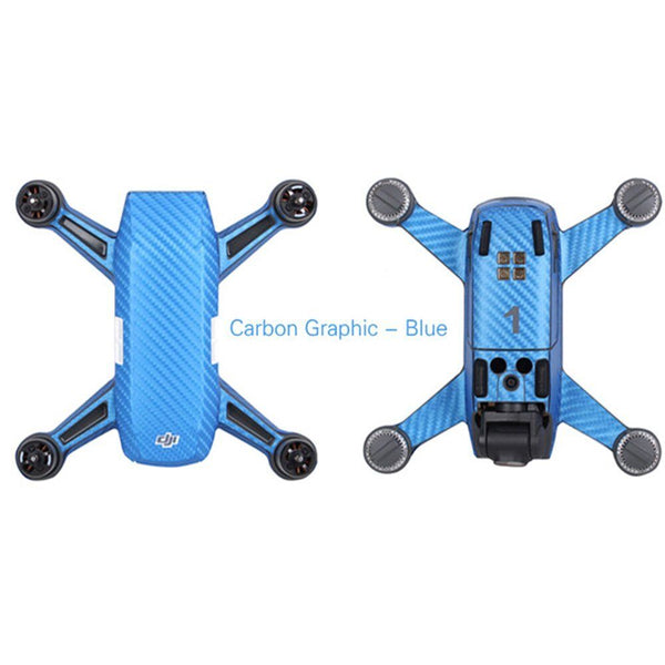 AU Waterproof Carbon Fiber Skin Cover Sticker Parts for Drone DJI Spark Stickers