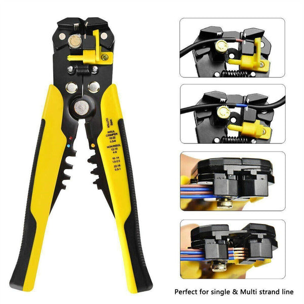 Automatic Electrical Wire Stripper Cutter Pliers Cable Crimper Terminal Tool +