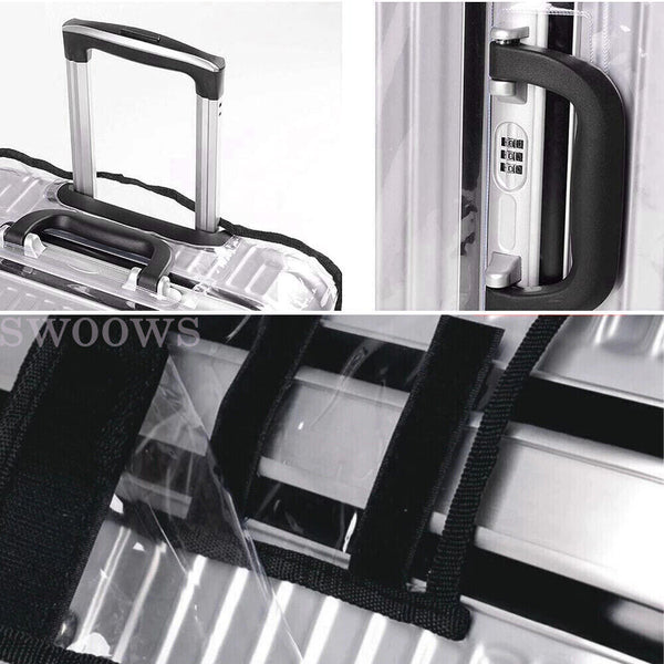 Transparent Waterproof PVC Travel Luggage Protector Clear Suitcase Cover 26"-30"