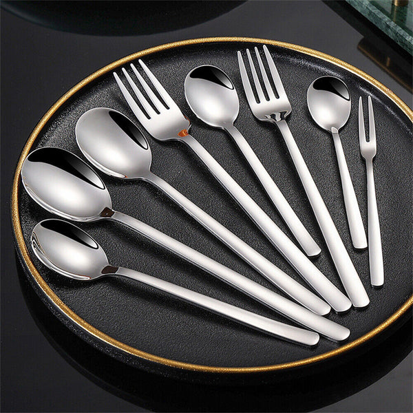 UP 10PC Long Handled Stainless Steel Coffee Spoon Cold Drink Ice Cream Tea Spoon