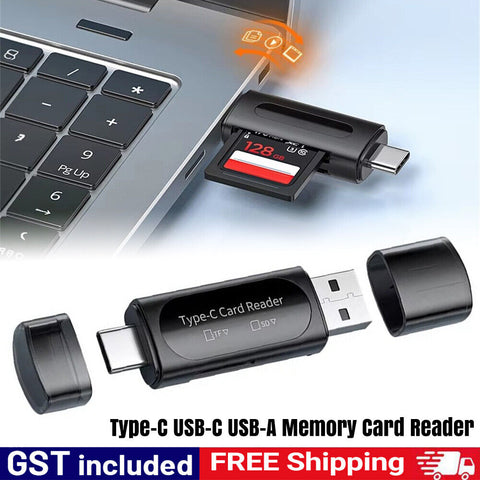 Memory Card Reader Micro SD/SD OTG Type-C USB-C USB-A For Macbook Tablet PC AU