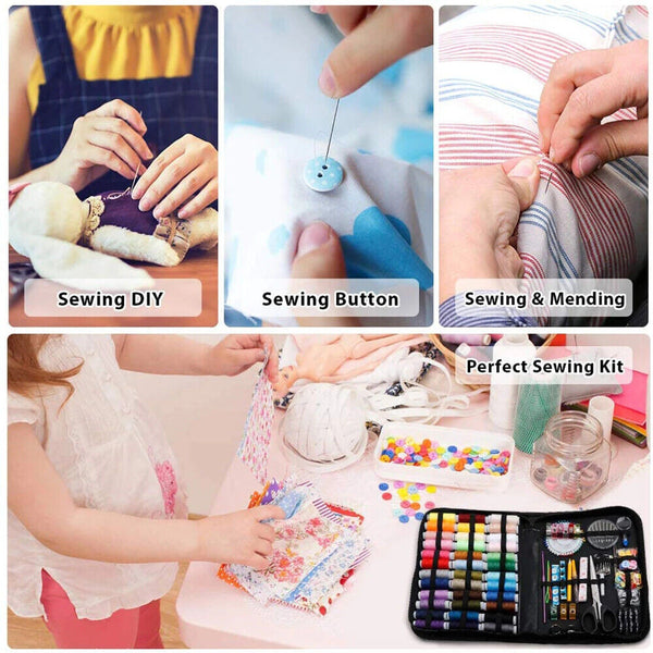 183pcs Portable Sewing Kit Home Travel Emergency Professional Sewing Set AU NEW