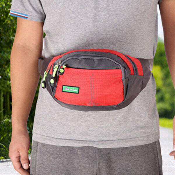 Mens Waterproof Running Belt Bum Waist Pouch Fanny Pack Camping Sport Hiking Bag